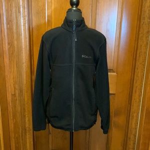 Columbia Mens fleece jacket, black, sz Small